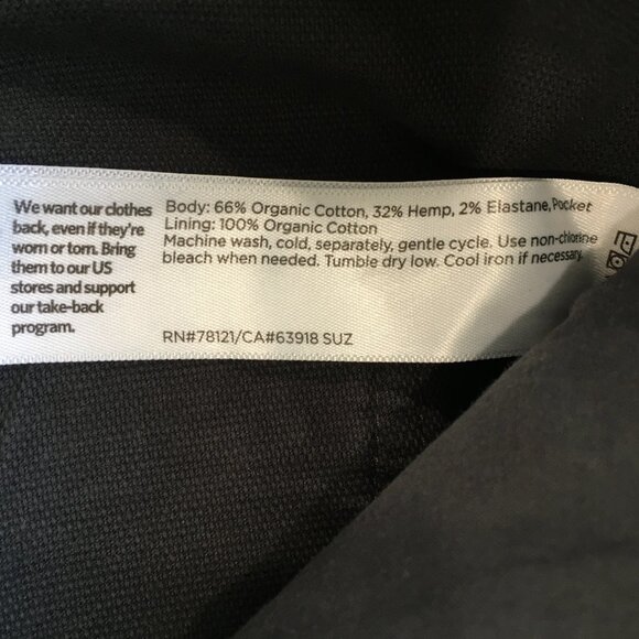 EILEEN FISHER Dark Gray Organic Cotten Flax Blend Pant Jeans - Picture 3 of 8